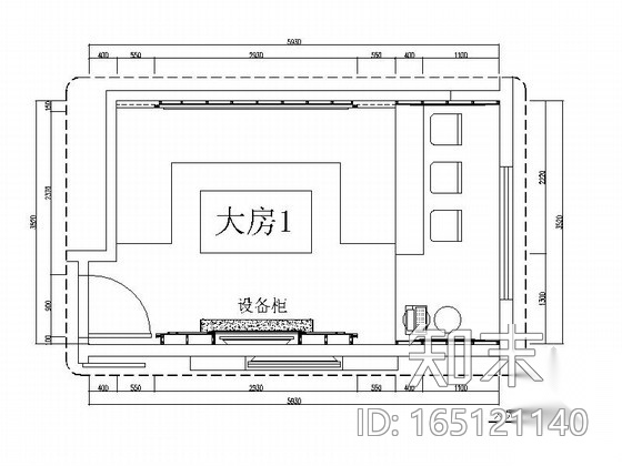 [深圳]繁荣金融区高档时尚量贩式KTV室内装修施工图cad施工图下载【ID:165121140】