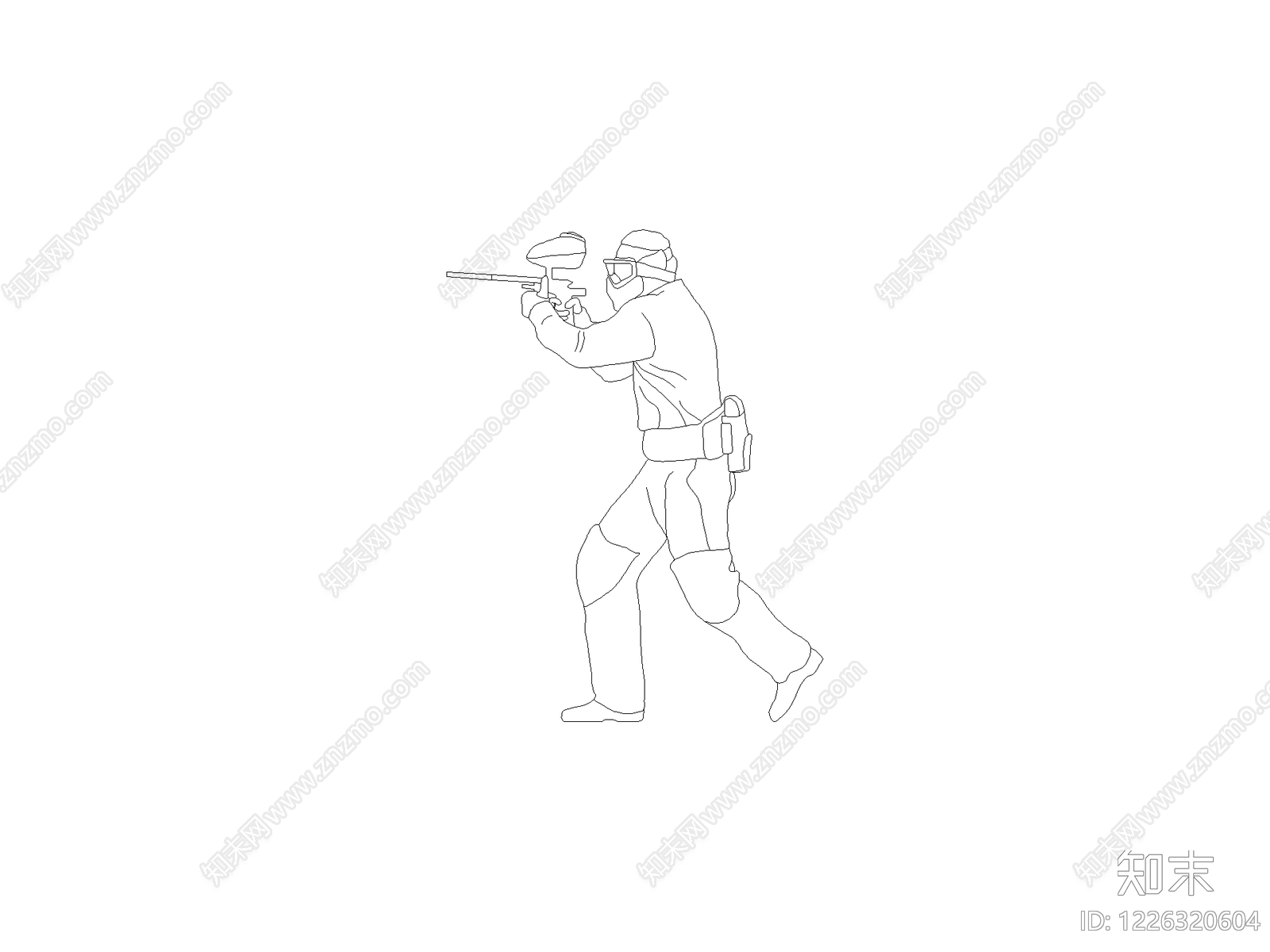 现代人物CAD图纸