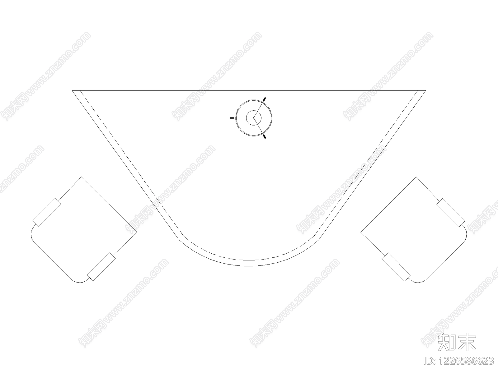 现代桌子CAD图纸