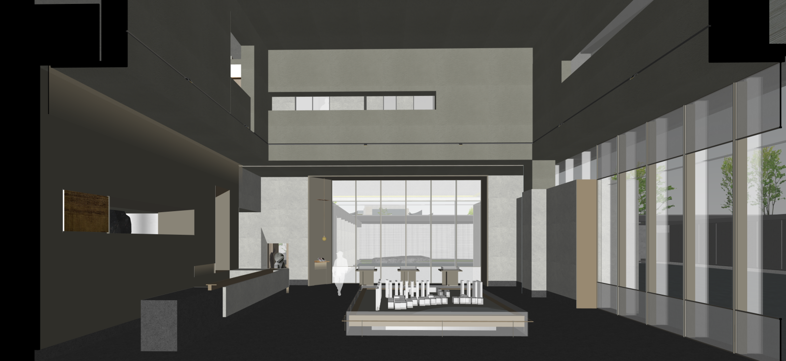 现代企业展厅SU模型下载【ID:1222338161】