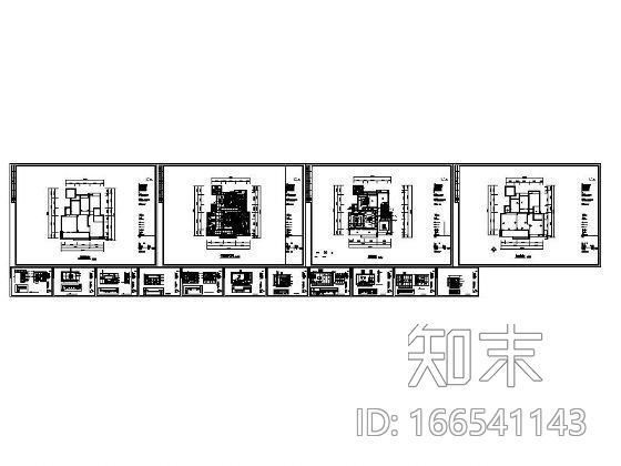 [学生作业]四居室装修设计图施工图下载【ID:166541143】