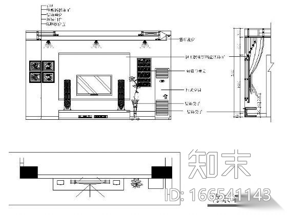 [学生作业]四居室装修设计图cad施工图下载【ID:166541143】