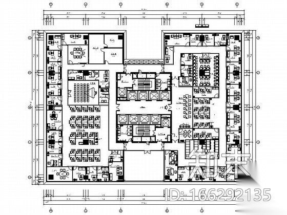 [深圳]国内一流证券公司现代营业部装修图cad施工图下载【ID:166292135】