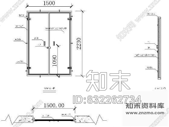 图块/节点双开保温门深化图cad施工图下载【ID:832262734】