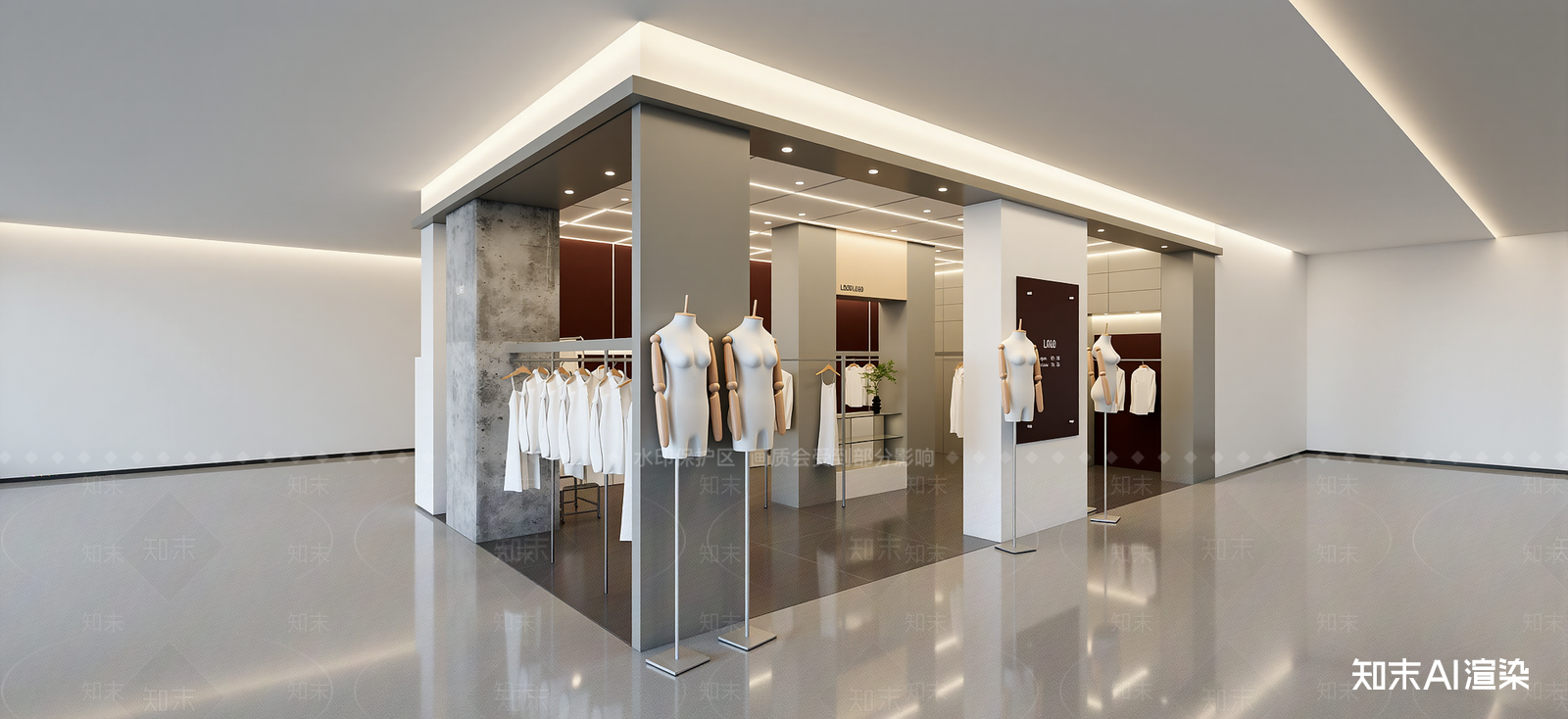 现代服装展台SU模型下载【ID:1222287719】