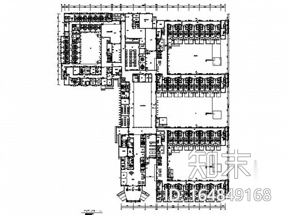 [天津]滨海新城阳光家园老年福利现代养护院装修施工图...cad施工图下载【ID:164849168】