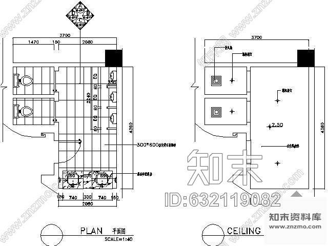 施工图桑拿会所卫生间施工图cad施工图下载【ID:632119082】