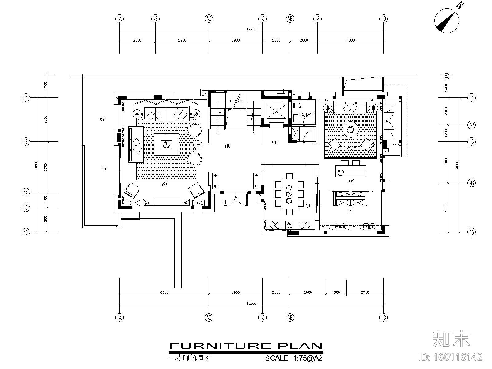 广州某四层独栋别墅_施工图+效果图cad施工图下载【ID:160116142】