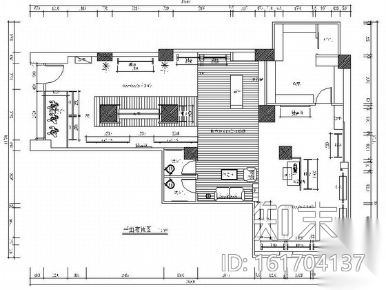 [南京]160平日韩风格服装店装修CAD施工图（含效果图）施工图下载【ID:161704137】