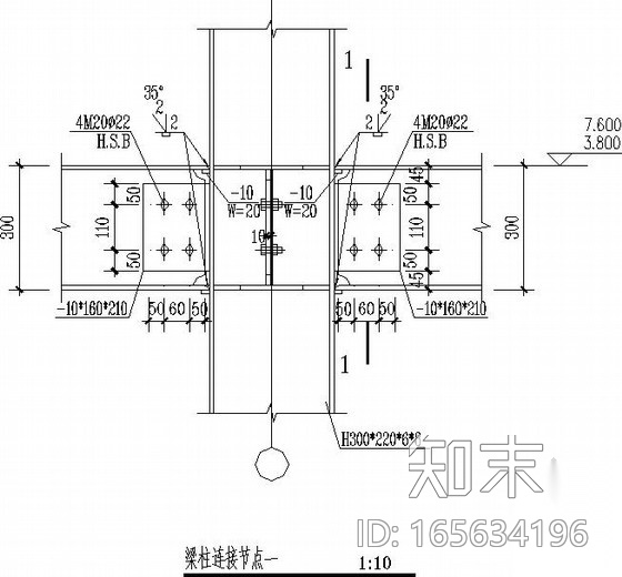 三层钢框架观景台结构施工图cad施工图下载【ID:165634196】