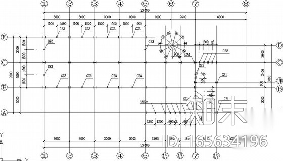 三层钢框架观景台结构施工图cad施工图下载【ID:165634196】