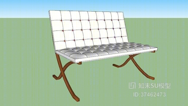双人沙发SU模型下载【ID:318010855】