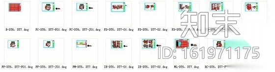 [深圳]酒店DT型大堂电梯间室内装修图cad施工图下载【ID:161971175】