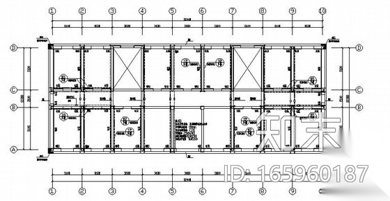 砌体结构办公楼抗震加固结构施工图（楼屋盖形式）cad施工图下载【ID:165960187】