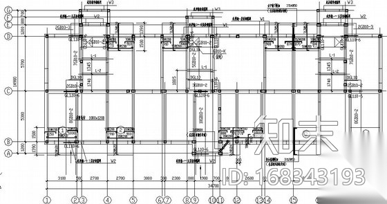 7度区6层带阁楼砖混住宅结构施工图(墙下桩基础)cad施工图下载【ID:168343193】