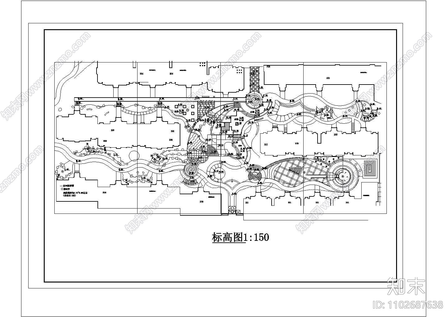 某住宅中心广场及宅间绿地景观设计图施工图下载【ID:1102687638】