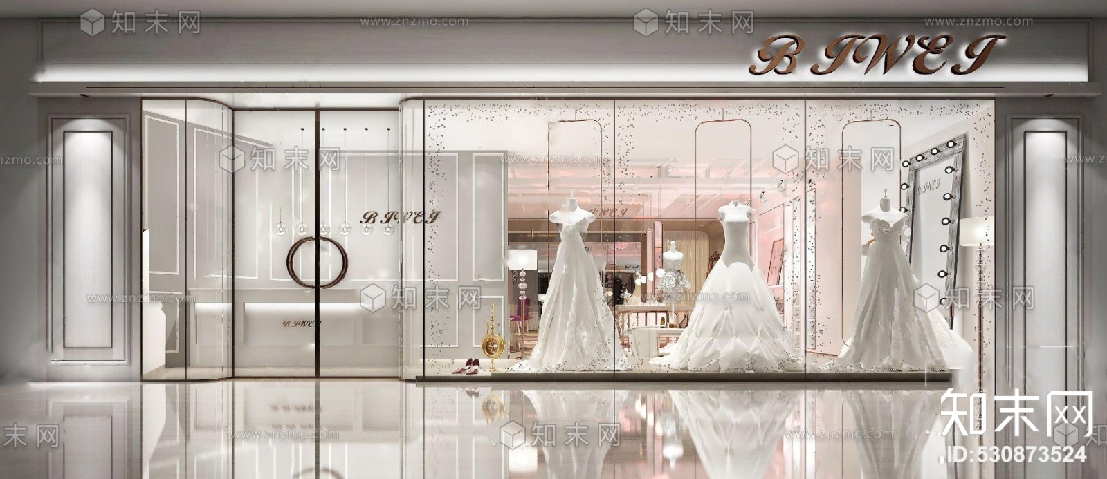 现代婚纱摄影店3D模型下载【ID:530873524】