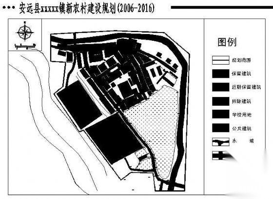 某镇新农村建设规划（2006-2016）cad施工图下载【ID:167970184】