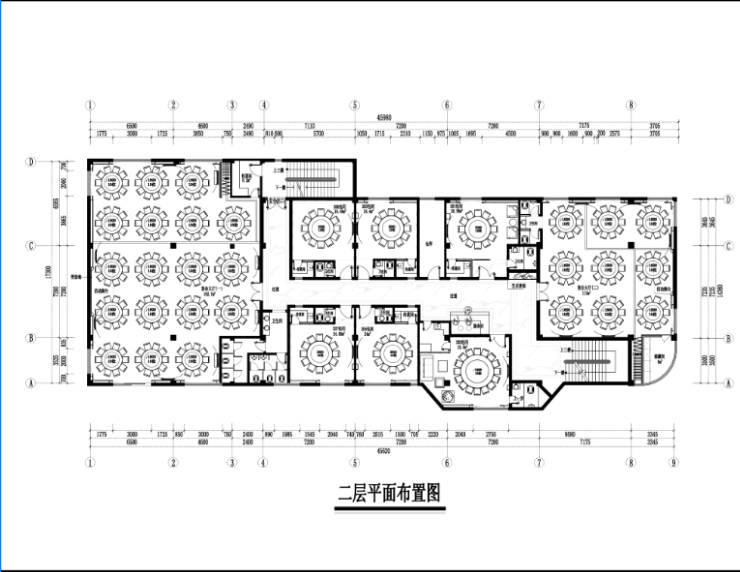 丽锦大酒楼欧式风格室内施工图及效果图（35张）cad施工图下载【ID:161850166】