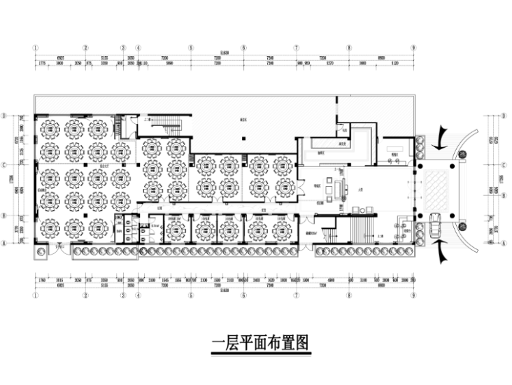 丽锦大酒楼欧式风格室内施工图及效果图（35张）cad施工图下载【ID:161850166】