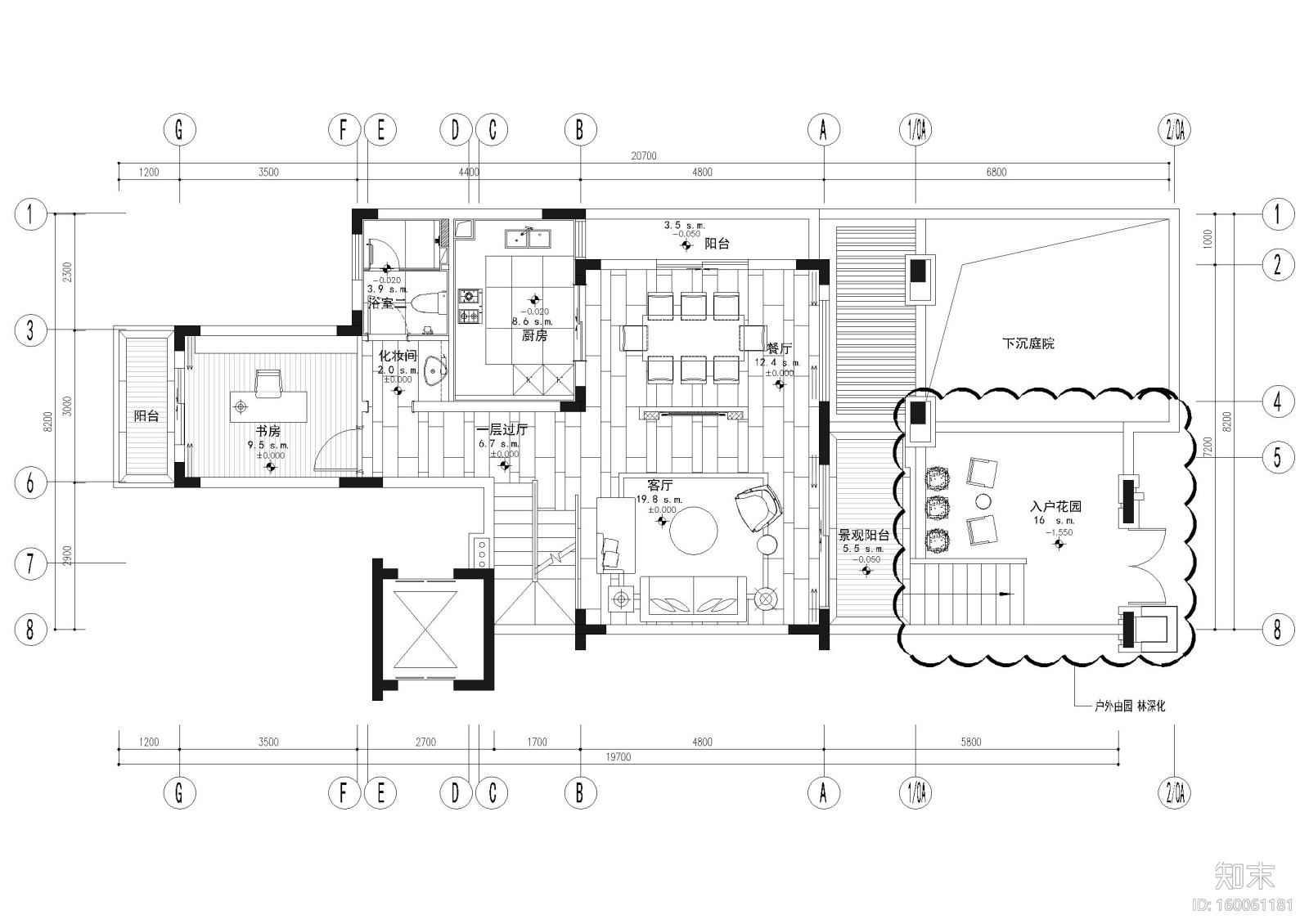 [南昌]新力铂园叠墅样板间+公区项目施工图cad施工图下载【ID:160061181】