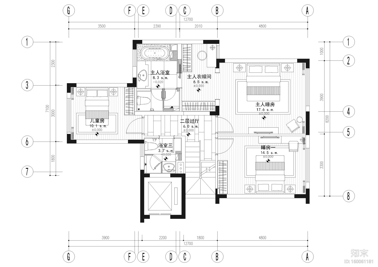 [南昌]新力铂园叠墅样板间+公区项目施工图cad施工图下载【ID:160061181】