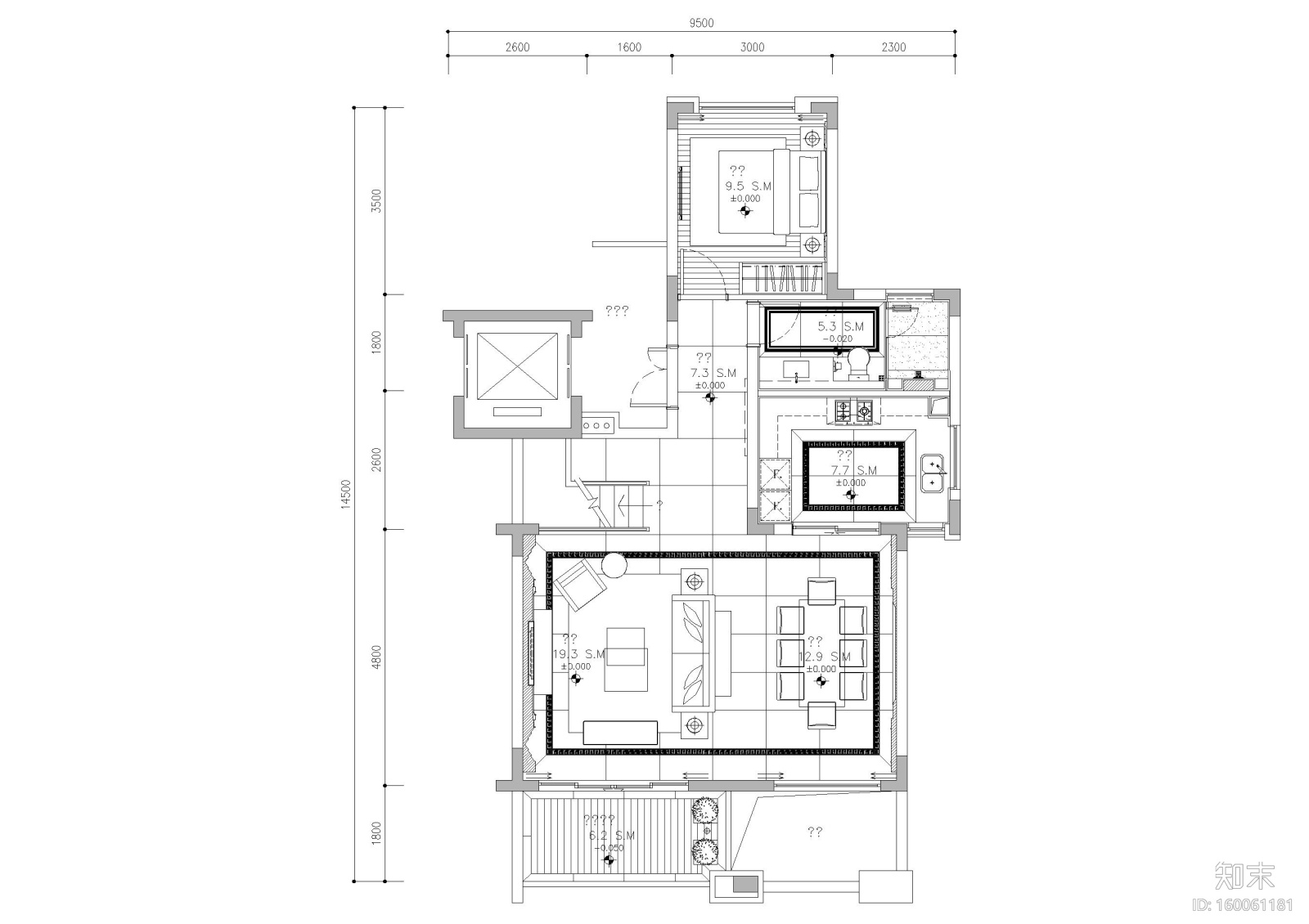 [南昌]新力铂园叠墅样板间+公区项目施工图cad施工图下载【ID:160061181】