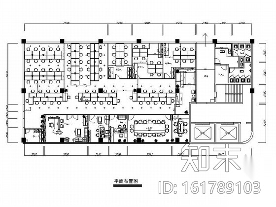 [上海]高档简约现代办公室室内装修施工图（含效果）cad施工图下载【ID:161789103】