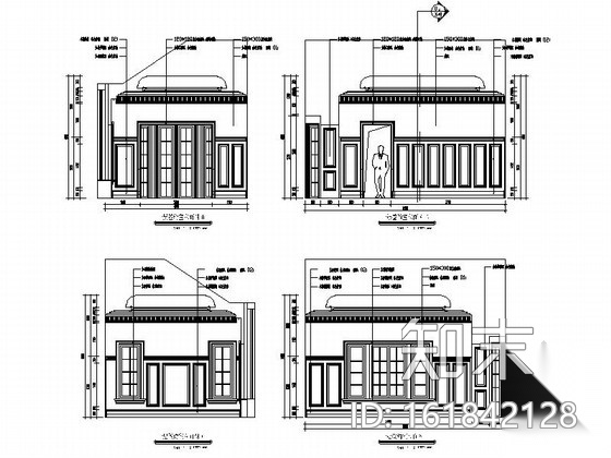 [北京]经典法式新古典两层别墅样板房施工图cad施工图下载【ID:161842128】