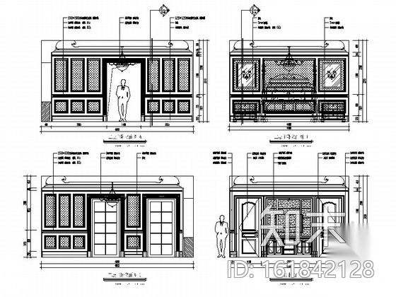 [北京]经典法式新古典两层别墅样板房施工图cad施工图下载【ID:161842128】