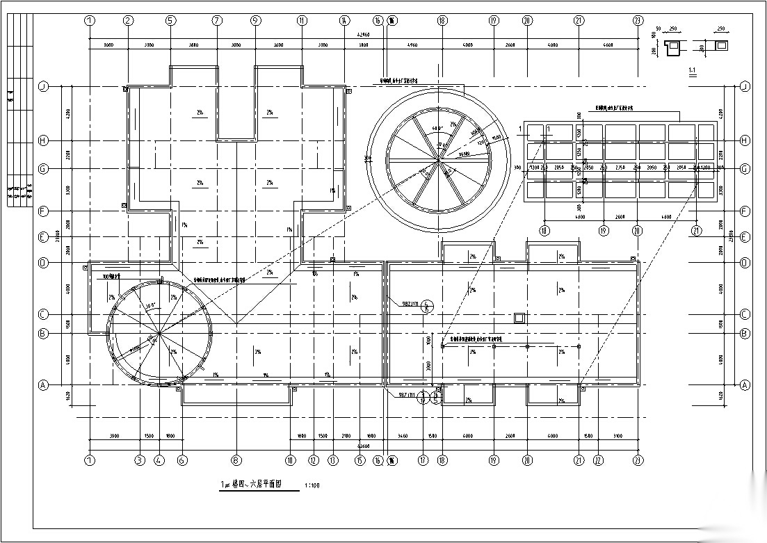 3套现代多层商住综合楼建筑设计施工图CAD施工图下载【ID:167379167】