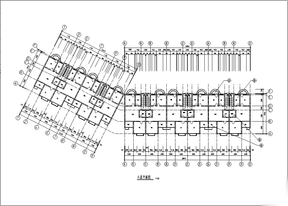 3套现代多层商住综合楼建筑设计施工图CAD施工图下载【ID:167379167】