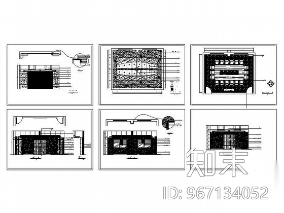 小会议室装修图cad施工图下载【ID:967134052】