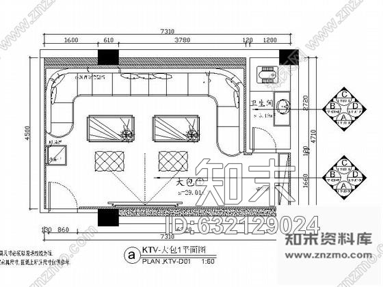 施工图豪华KTV包厢室内装修图Ⅰcad施工图下载【ID:632129024】