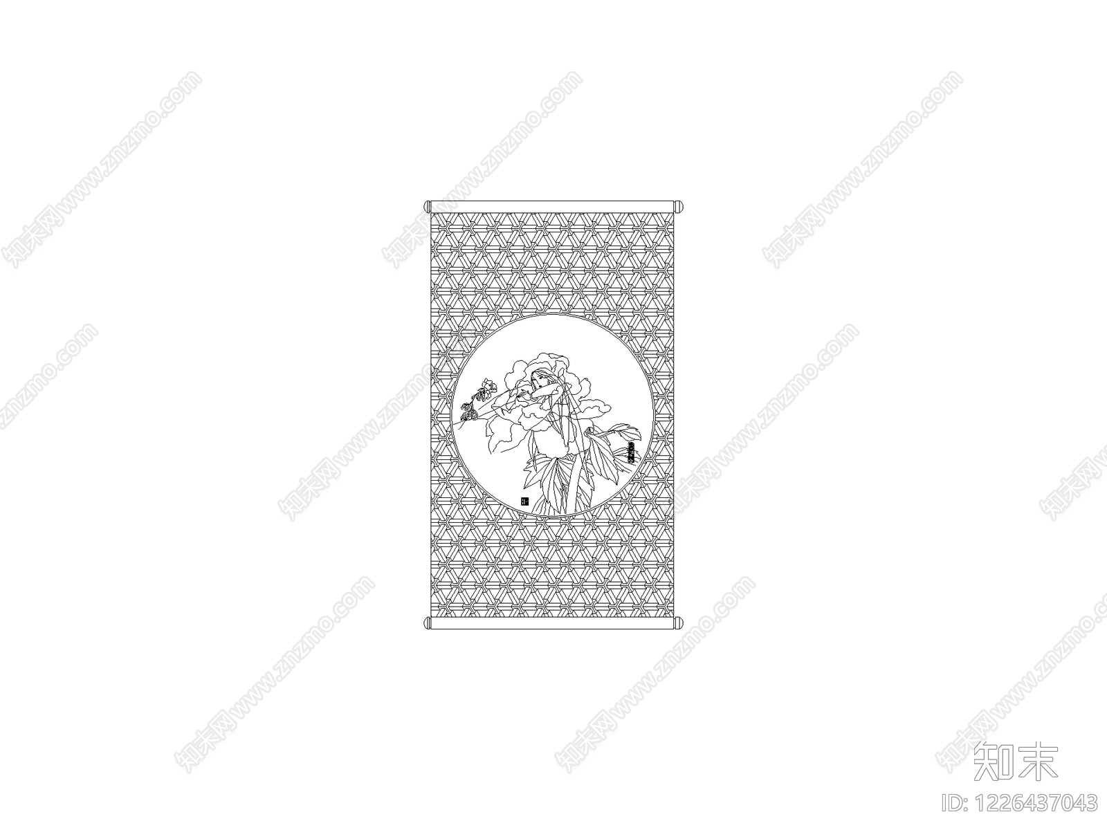 中国风模块集cad施工图下载【ID:1226437043】