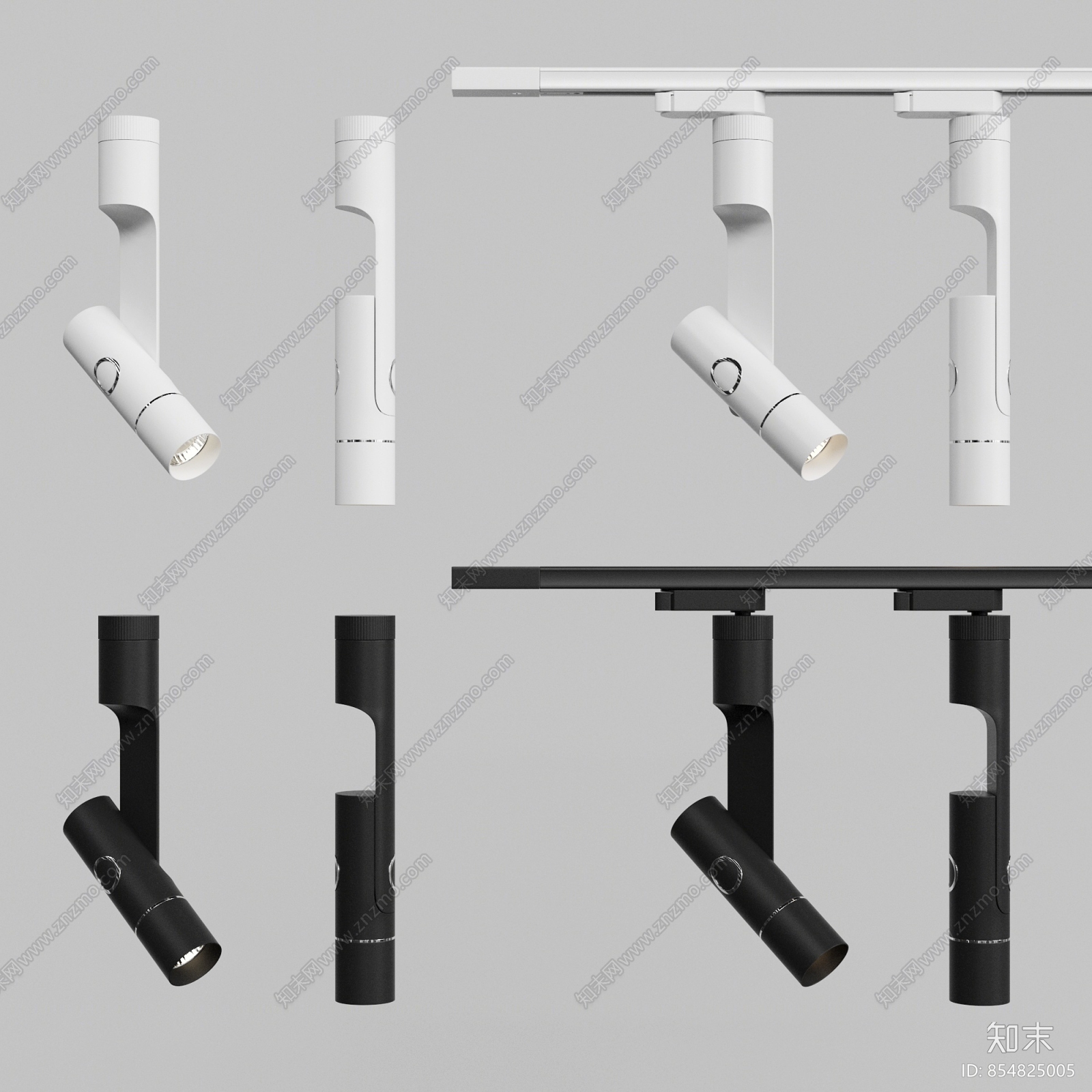 现代筒灯射灯3D模型下载【ID:854825005】