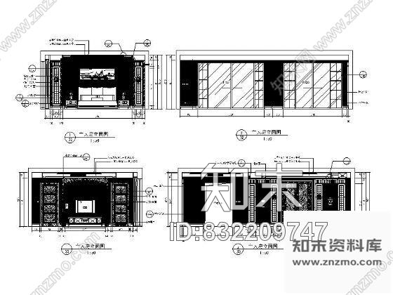 图块/节点欧式主人房立面图cad施工图下载【ID:832209747】