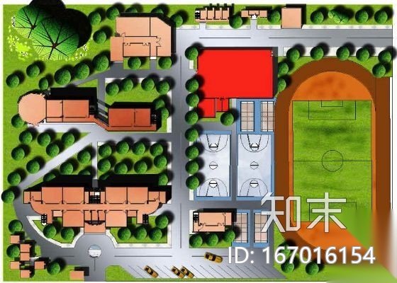 某中学景观设计方案cad施工图下载【ID:167016154】