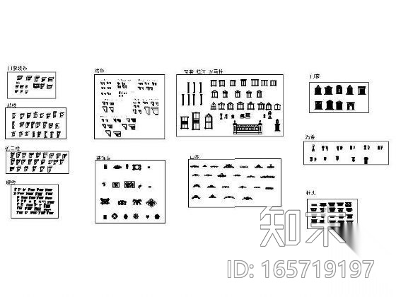 欧式构件图块施工图下载【ID:165719197】