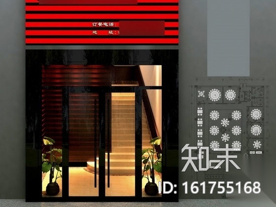 [东莞]中式风格二层连锁餐馆室内装修图（含效果）cad施工图下载【ID:161755168】