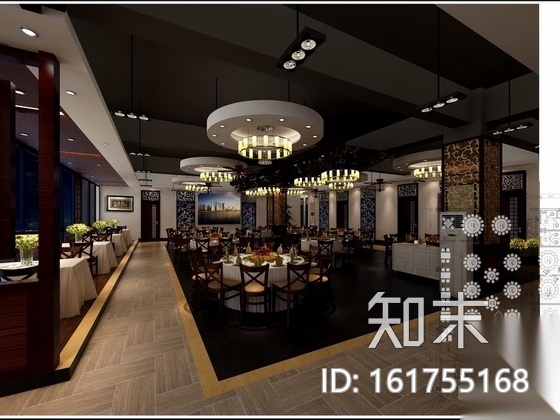 [东莞]中式风格二层连锁餐馆室内装修图（含效果）cad施工图下载【ID:161755168】