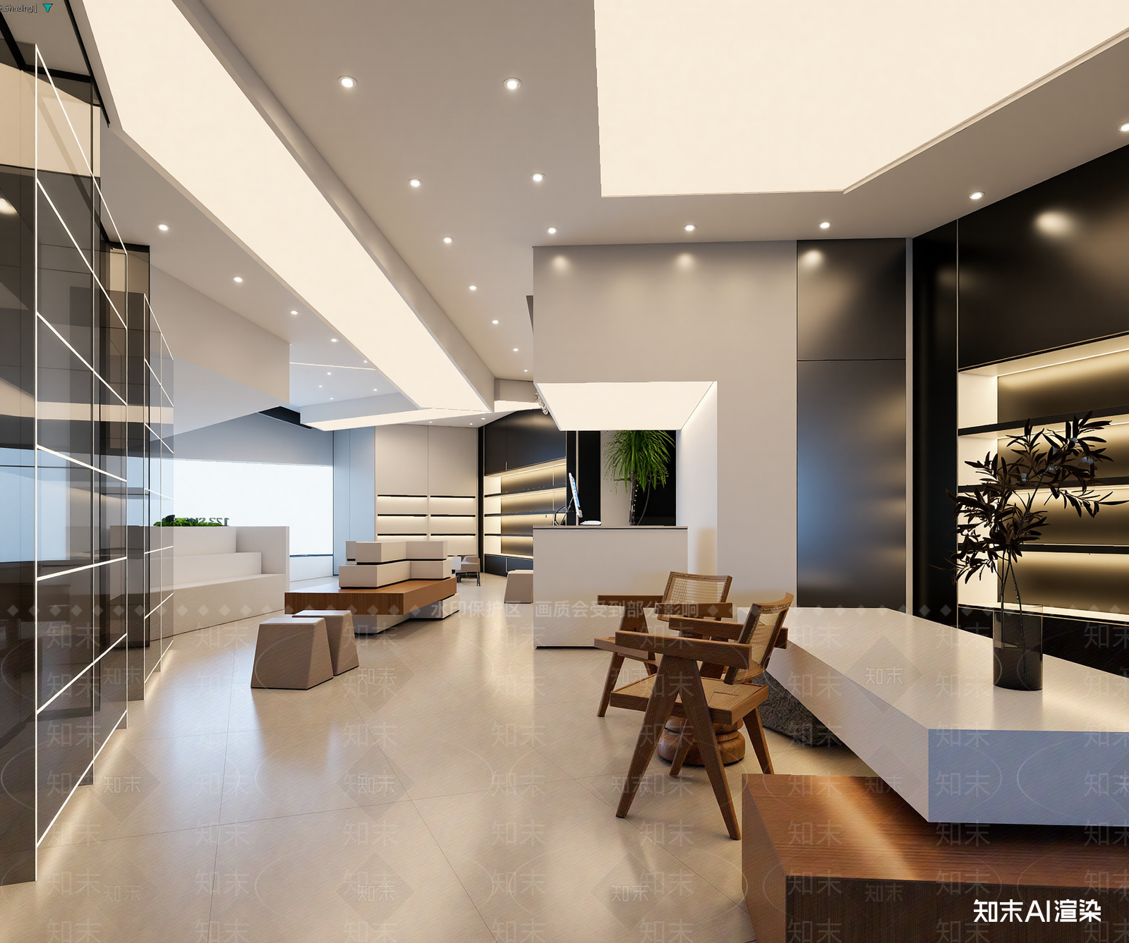 现代售楼处3D模型下载【ID:1213929470】