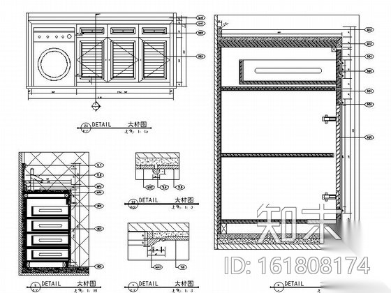 [重庆]地中海风格高层三居室样板间室内施工图（含实景）施工图下载【ID:161808174】