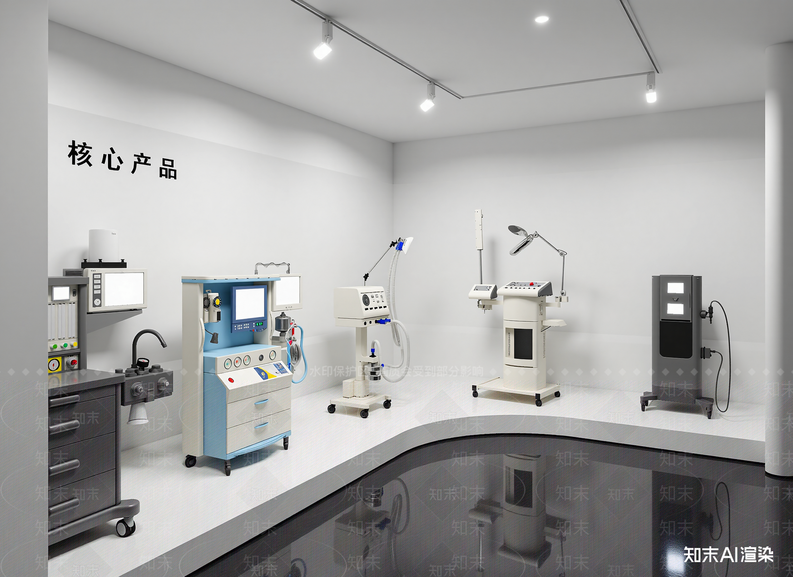 现代医疗展厅3D模型下载【ID:1214780576】