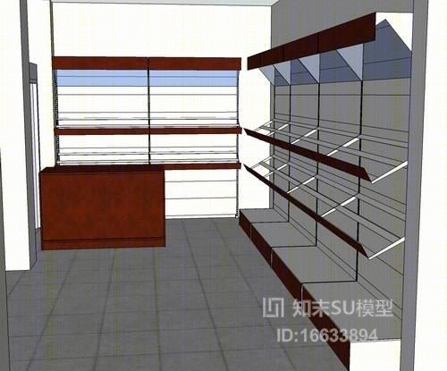 超市货架SU模型下载【ID:16633894】