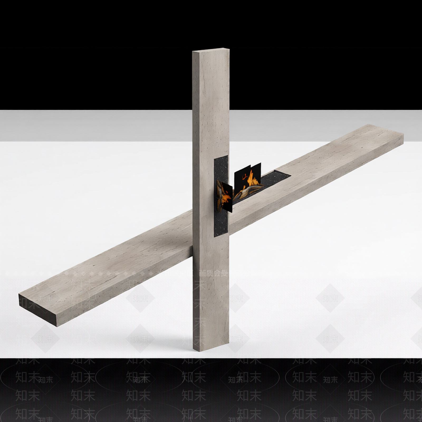 长形壁炉装饰组件3D模型下载【ID:1206203429】