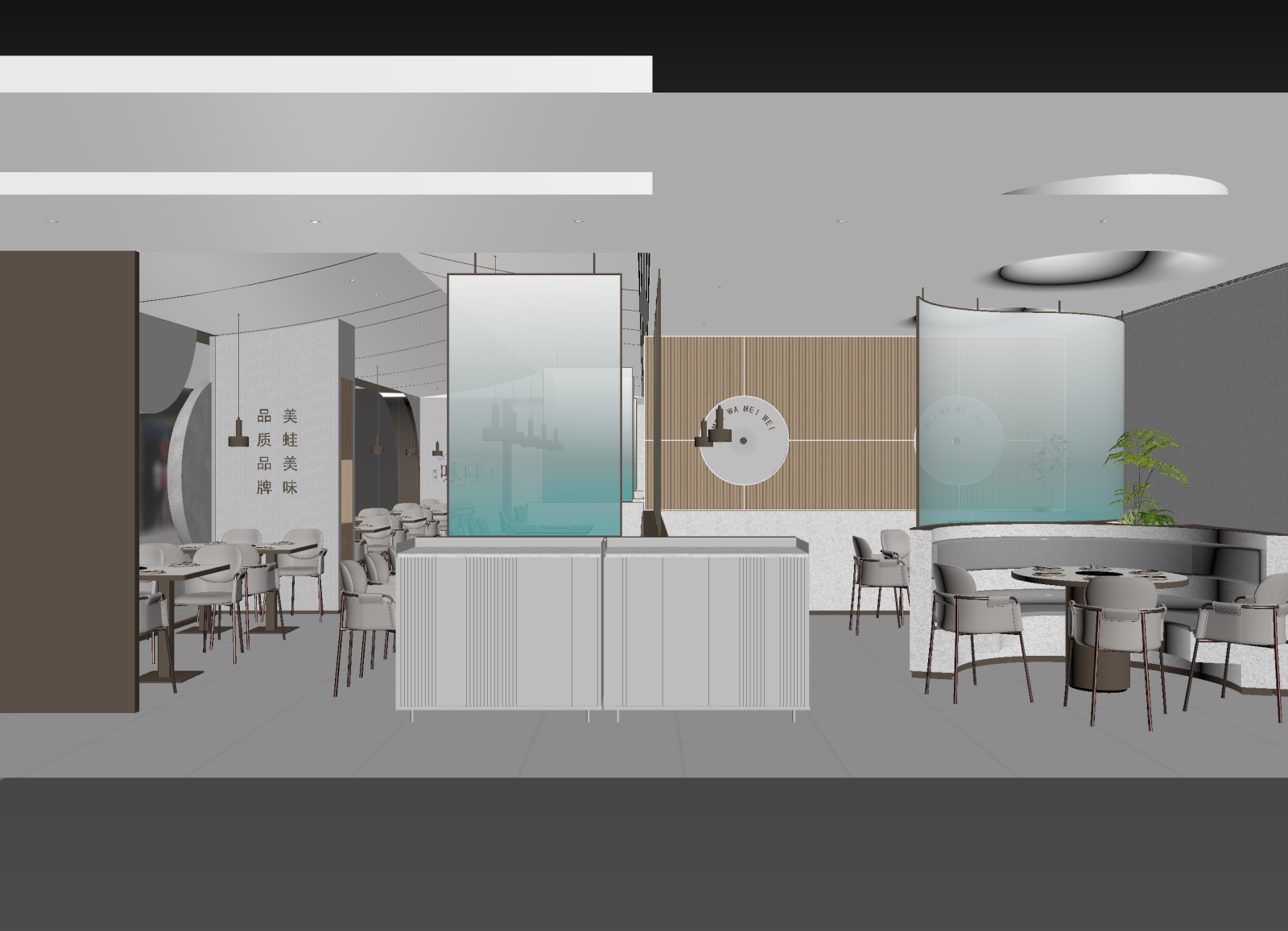 现代咖啡厅3D模型下载【ID:1214402640】
