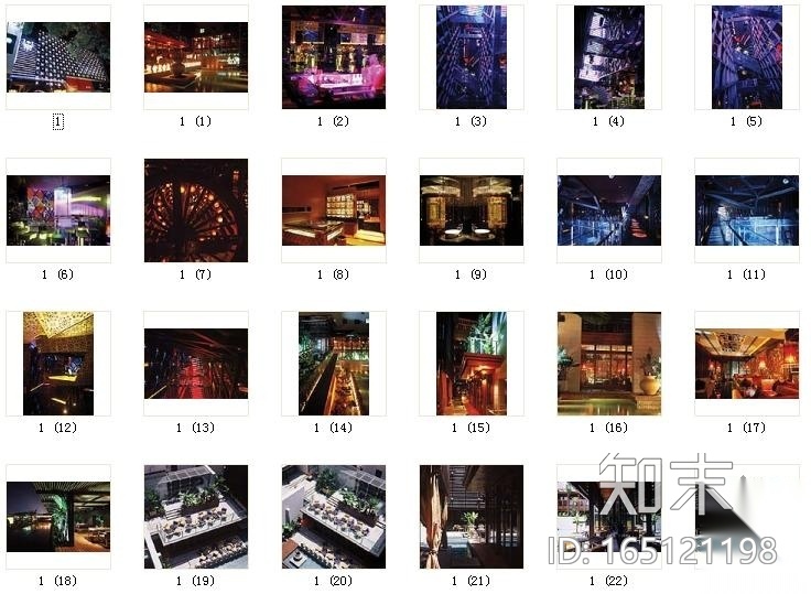 [西安]某知名酒吧部分施工图（含实景）cad施工图下载【ID:165121198】