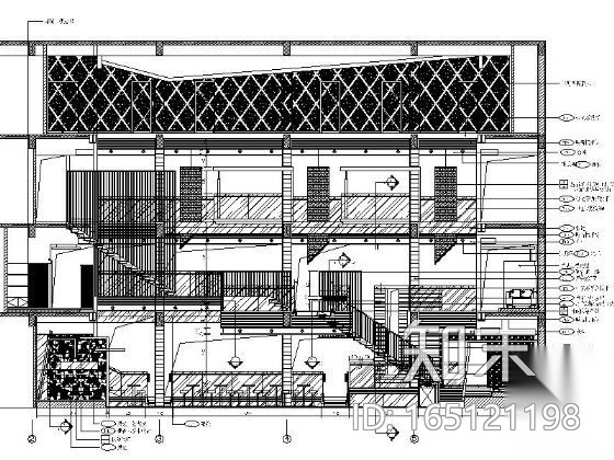 [西安]某知名酒吧部分施工图（含实景）cad施工图下载【ID:165121198】