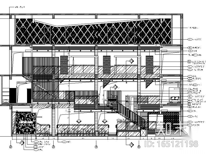 [西安]某知名酒吧部分施工图（含实景）cad施工图下载【ID:165121198】